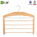 Grade A lotus wood four layer wood tie scarf hanger